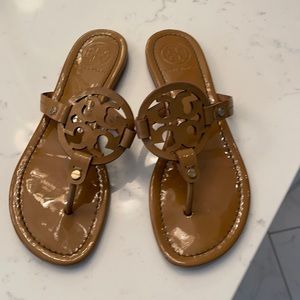 Tory Burch Miller sandal, nude patent size 7